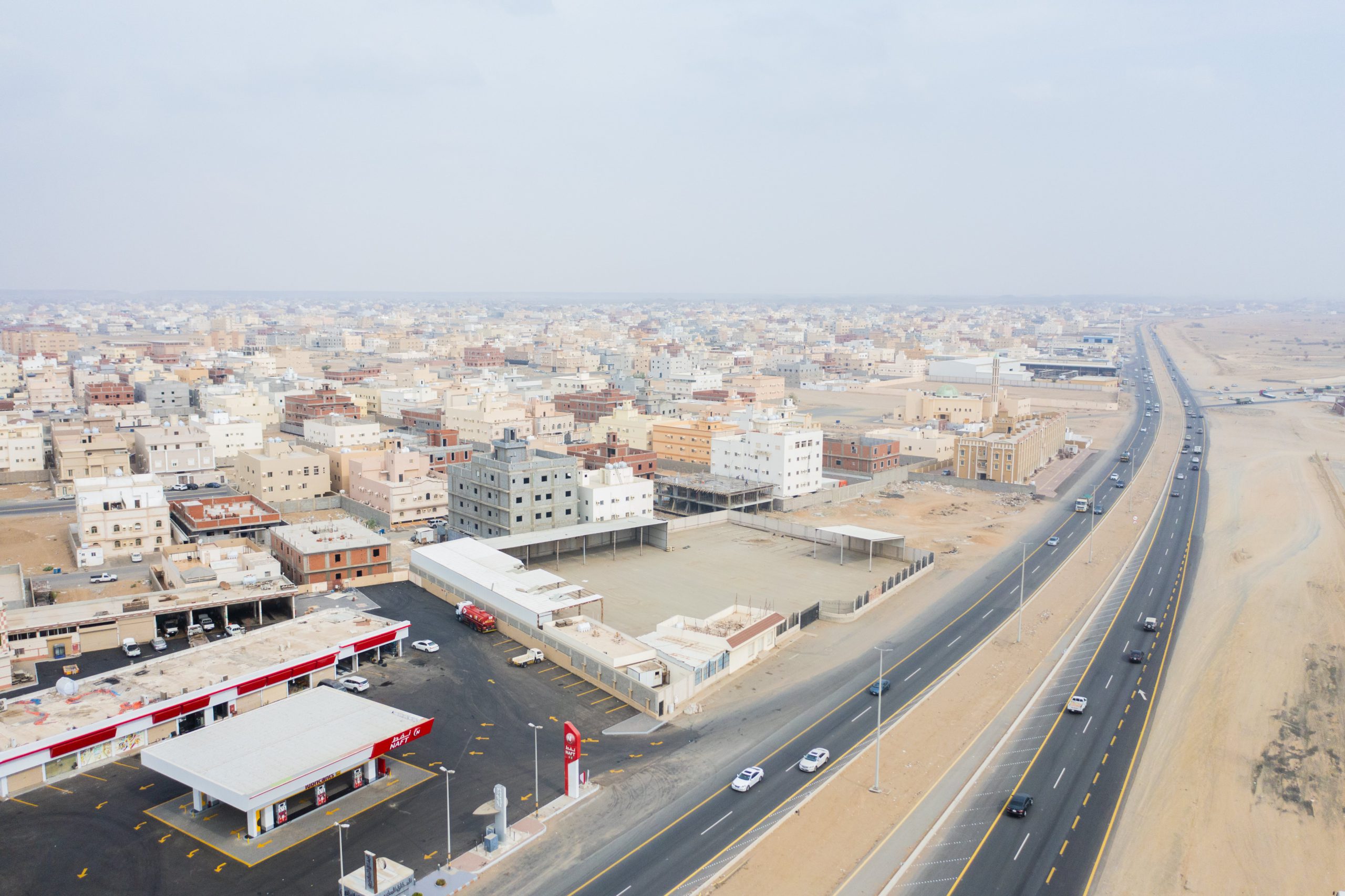 صورة جوية لحي الرياض في مدينة جده