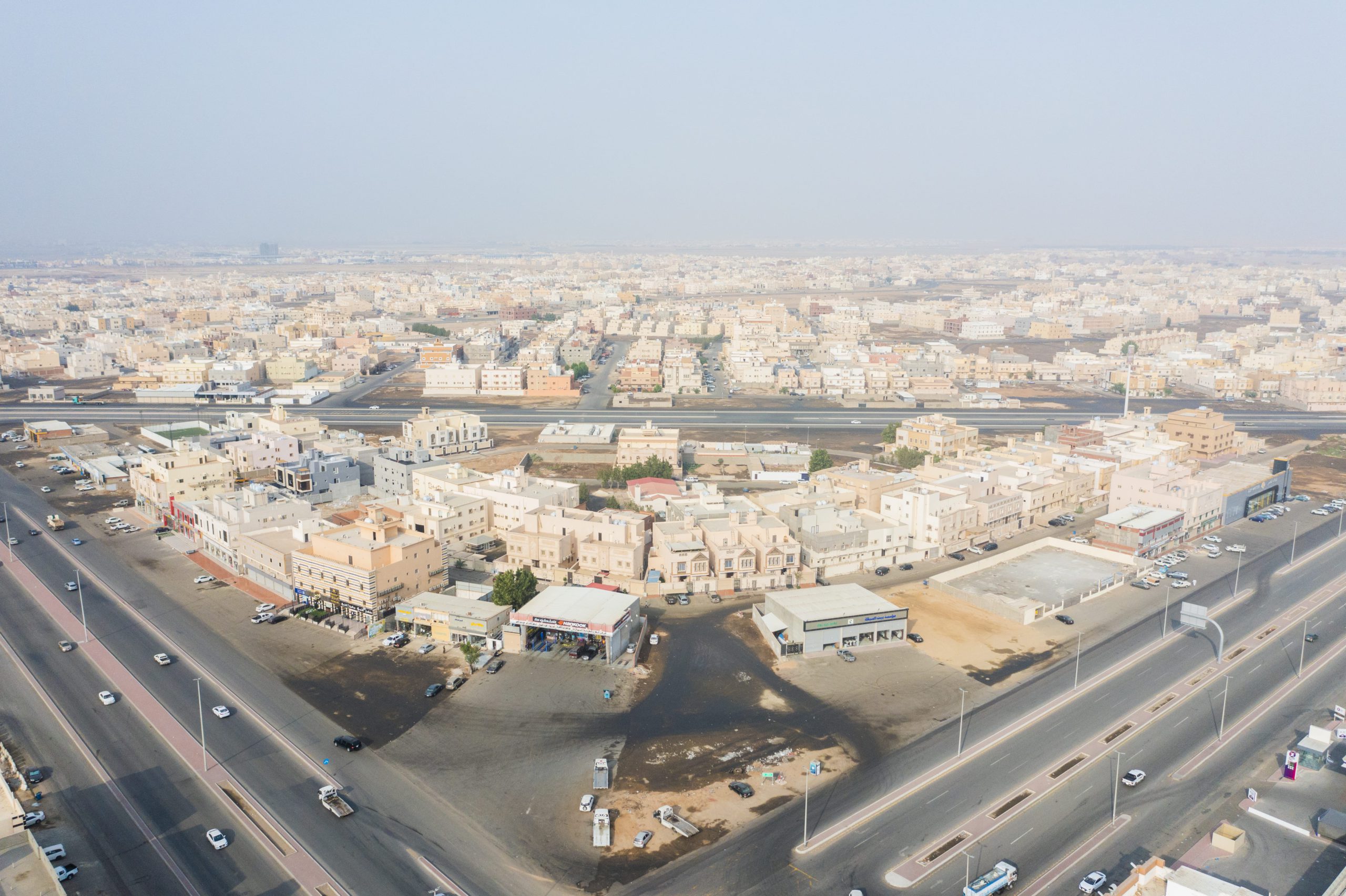صورة جوية لحي الفلاح في مدينة جده