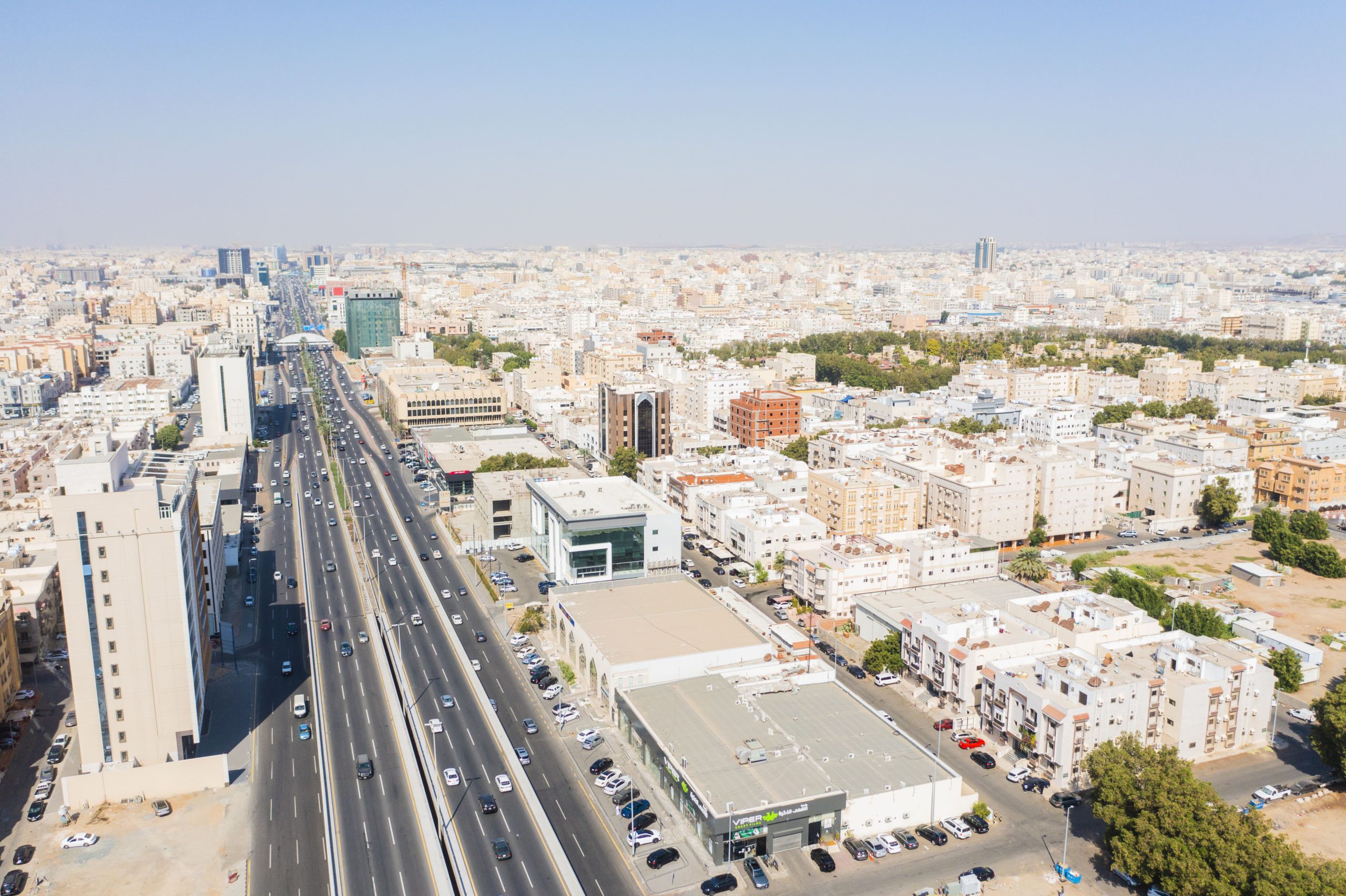 صورة جوية لحي البوادي في مدينة جده