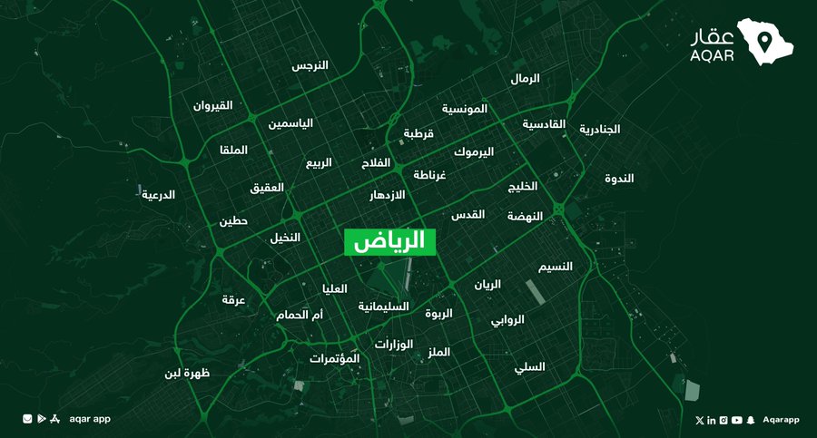 خريطة احياء الرياض
