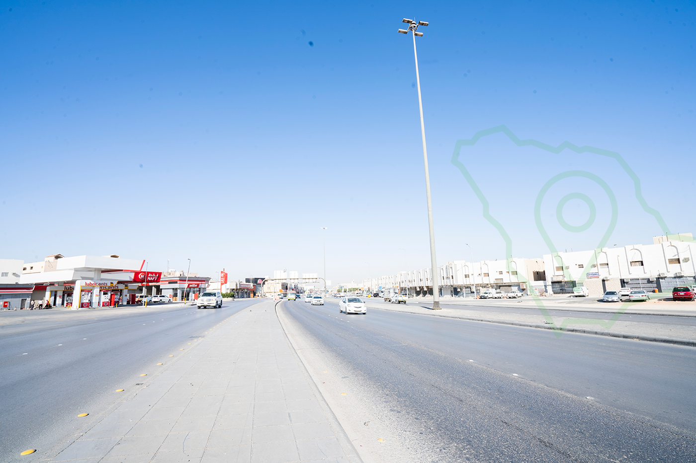 طريق الخرج في حي المنصورة